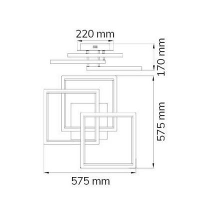 Wofi 9531.03.54.7000 - LED Димируем полилей за повърхностен монтаж VISO LED/40W/230V