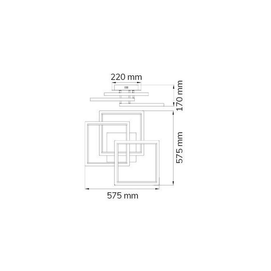 Wofi 9531.03.54.7000 - LED Димируем полилей за повърхностен монтаж VISO LED/40W/230V