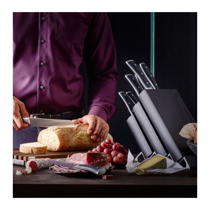 Wüsthof - Комплект кухненски ножове в стойка CLASSIC IKON 7 части ясен/черен