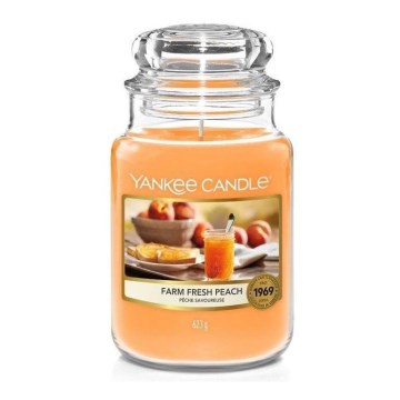 Yankee Candle - Ароматна свещ FARM FRESH PEACH голяма 623 гр 110-150 часа
