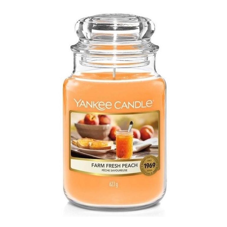 Yankee Candle - Ароматна свещ FARM FRESH PEACH голяма 623 гр 110-150 часа