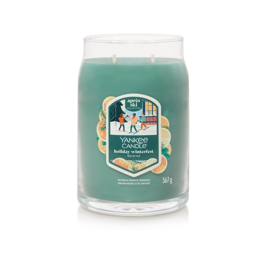 Yankee Candle - Ароматна свещ HOLIDAY WINTERFEST голяма 567 г 60-90 часа