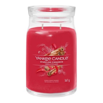 Yankee Candle - Ароматна свещ SPARKLING CINNAMON голяма 567g 60-90 ч.