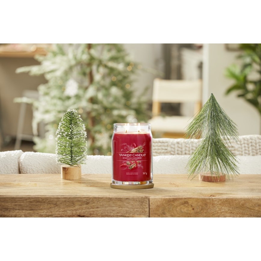 Yankee Candle - Ароматна свещ SPARKLING CINNAMON голяма 567g 60-90 ч.