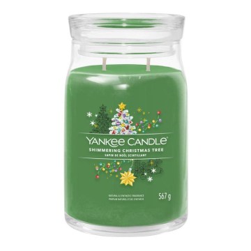 Yankee Candle - Голяма ароматна свещ SHIMMERING CHRISTMAS TREE 567g 60-90 ч.