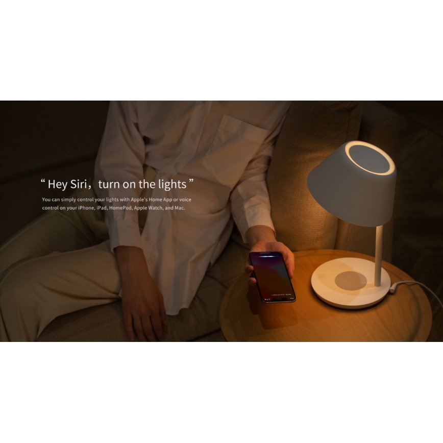 Yeelight - LED Димируема настолна лампа с безжично зареждане Staria Bedside Lamp Pro LED/20W/230V Wi-Fi