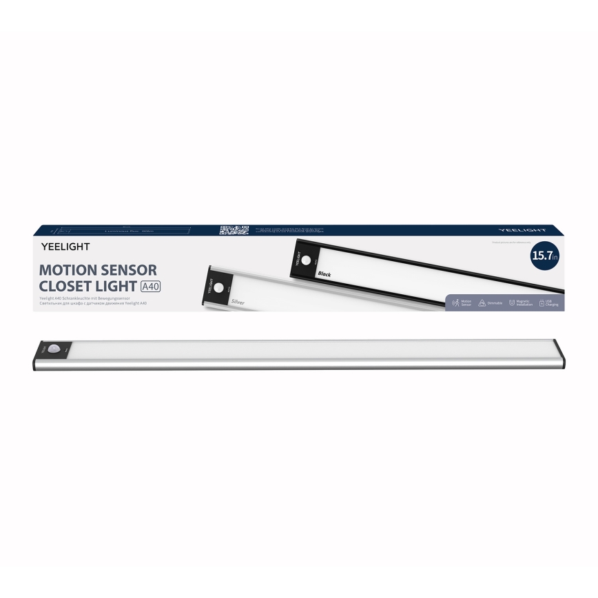Yeelight - LED регулируемо осветление за мебели с сензор, LED/2,3W/1500 mAh 4000K 40 см сребристо