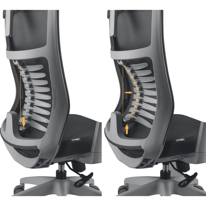 Yenkee - Офис стол черен/сив