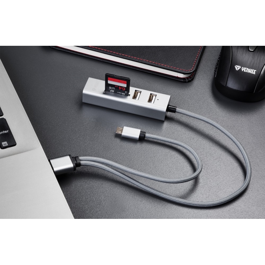 Yenkee - USB Сплитер 2.0 и OTG четец за карти