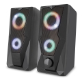 Yenkee - USB Тонколони с RGB подсветка 6W/5V черни