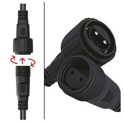 Захранващ блок за свързващи коледни гирлянди 12W/230V IP44