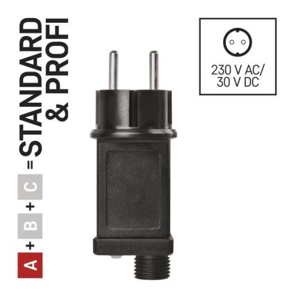 Захранващ блок за свързващи коледни гирлянди 12W/230V IP44