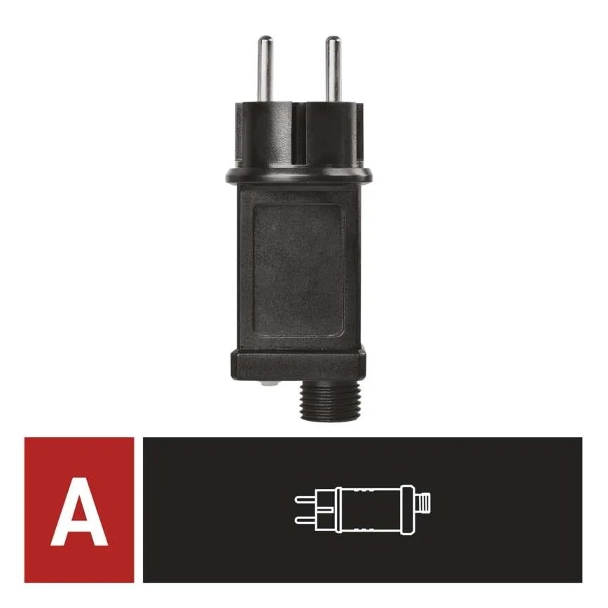 Захранващ блок за свързващи коледни гирлянди 12W/230V IP44