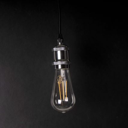Захранващ кабел 1xE27/20W/230V лъскав хром