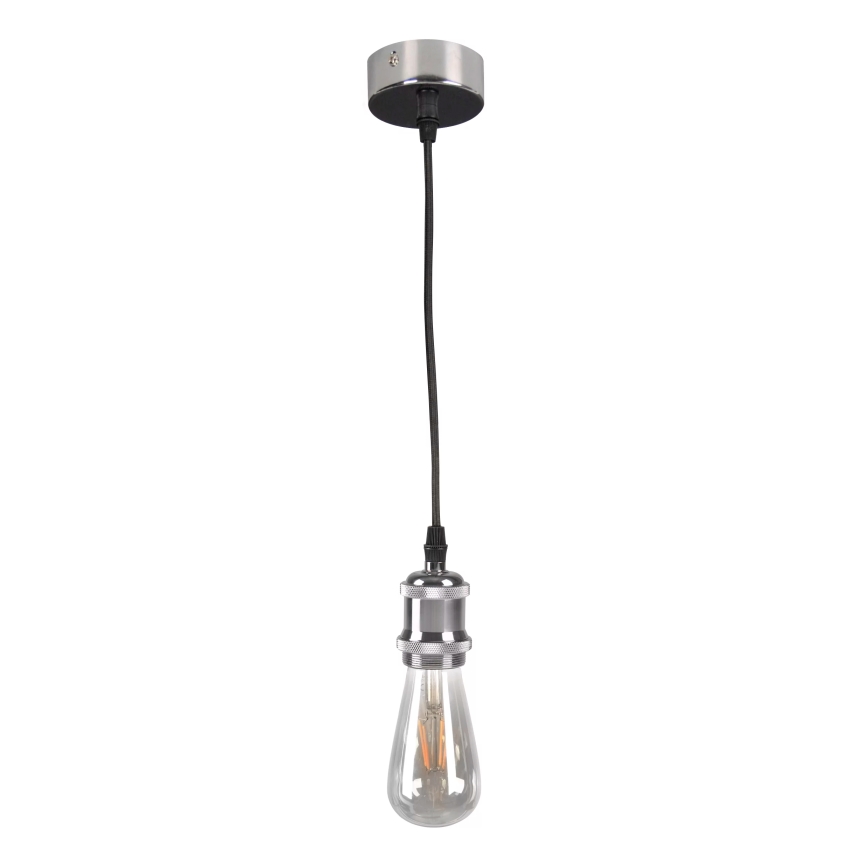 Захранващ кабел 1xE27/20W/230V лъскав хром