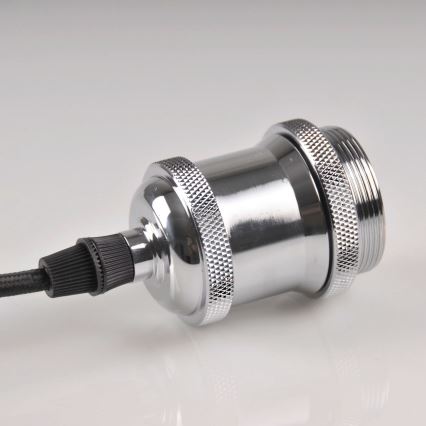 Захранващ кабел 1xE27/20W/230V лъскав хром