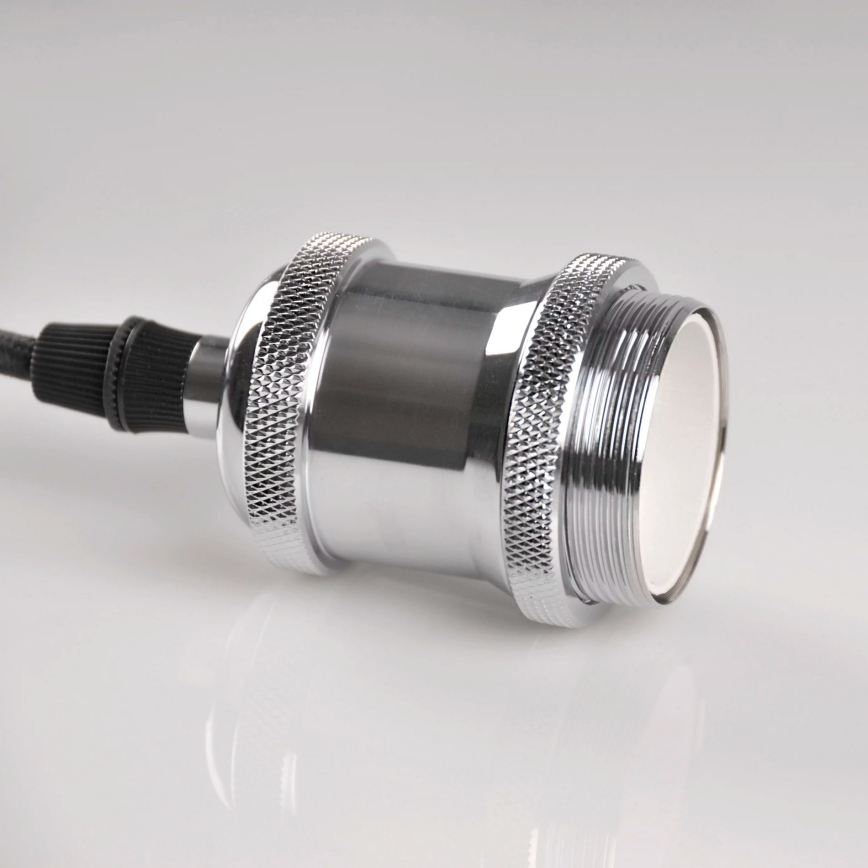 Захранващ кабел 1xE27/20W/230V лъскав хром
