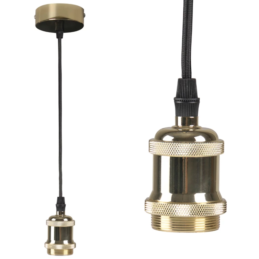 Захранващ кабел 1xE27/20W/230V златист