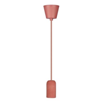 Захранващ кабел 1xE27/60W/230V бетон/червен