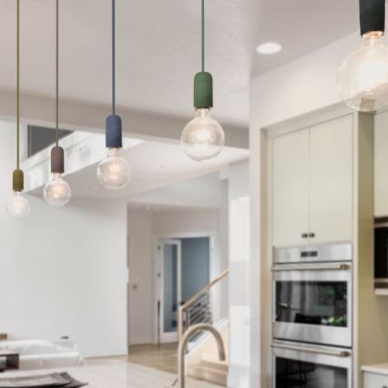 Захранващ кабел 1xE27/60W/230V бетон/червен