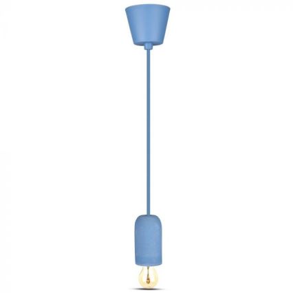 Захранващ кабел 1xE27/60W/230V бетон/син