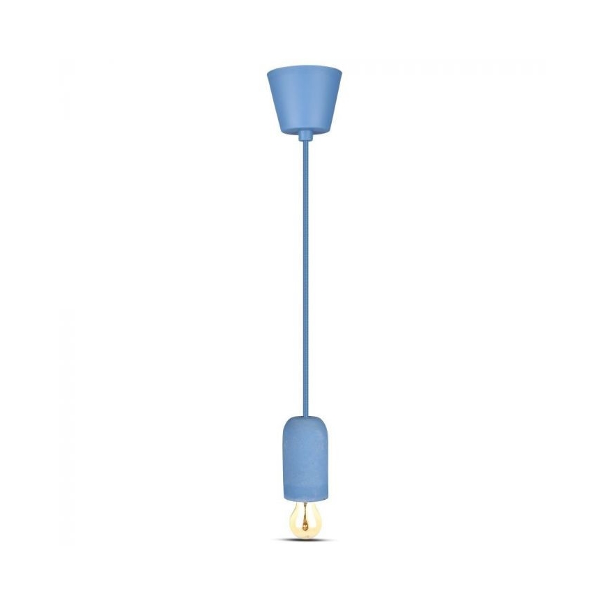 Захранващ кабел 1xE27/60W/230V бетон/син