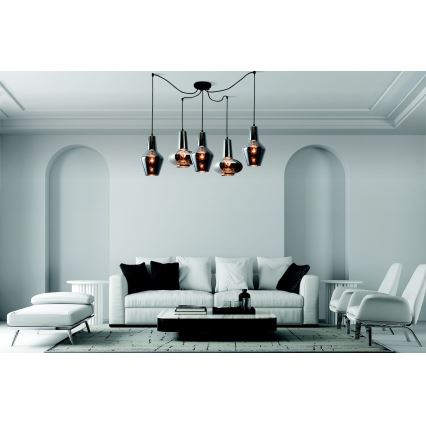 Zambelis 17150 - Пендел 5xE27/40W/230V паяк