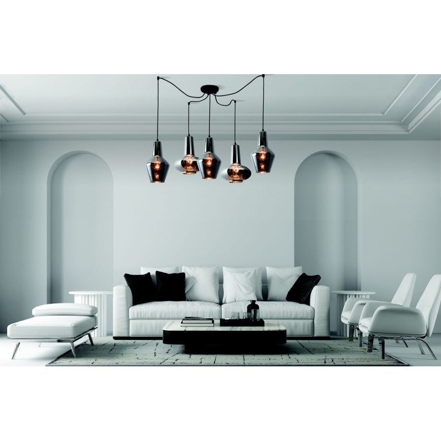 Zambelis 17150 - Пендел 5xE27/40W/230V паяк