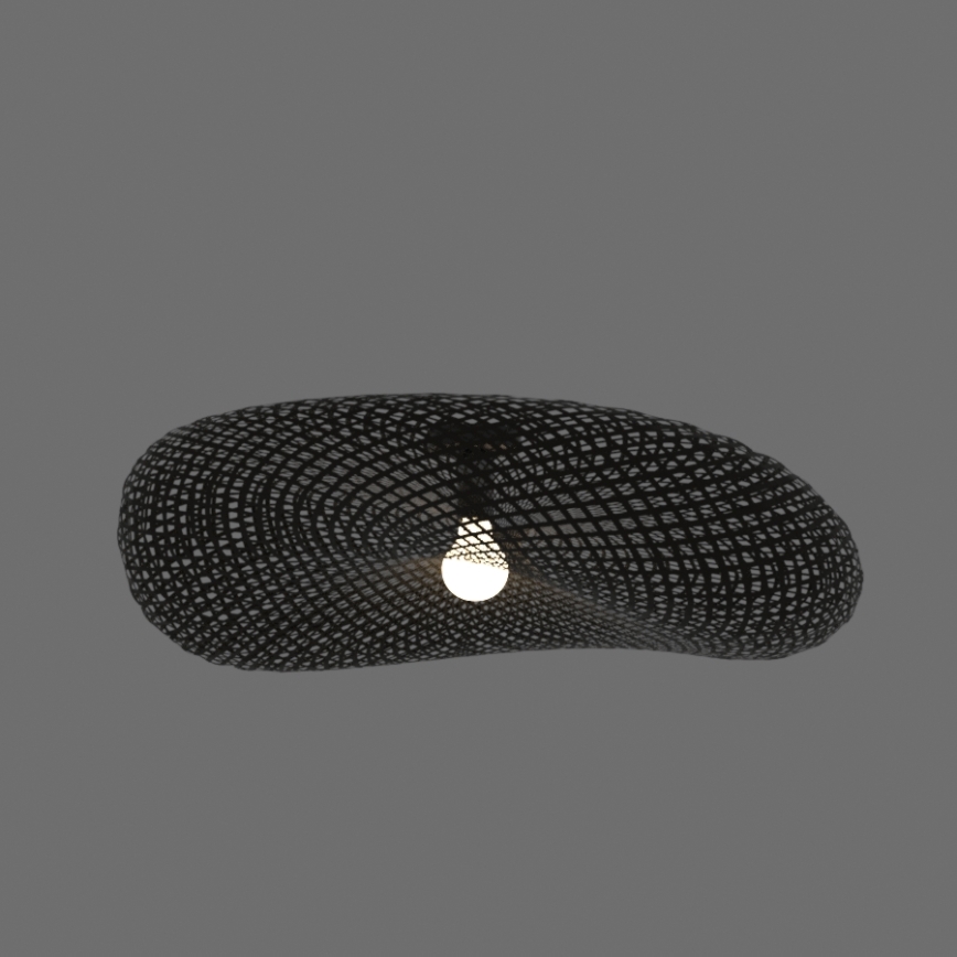 Zambelis 19109 - Полилей за повърхностен монтаж 1xE27/40W/230V бамбуков/черен