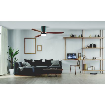 Zambelis 19144 - LED Вентилатор за таван LED/15W/230V 3000/4000/6000 череша + дистанционно управление