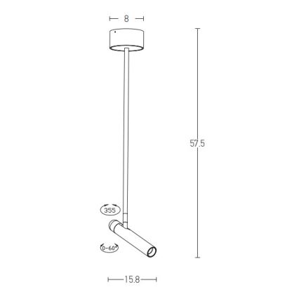 Zambelis 1920 - LED Полилей LED/4,2W/230V бял