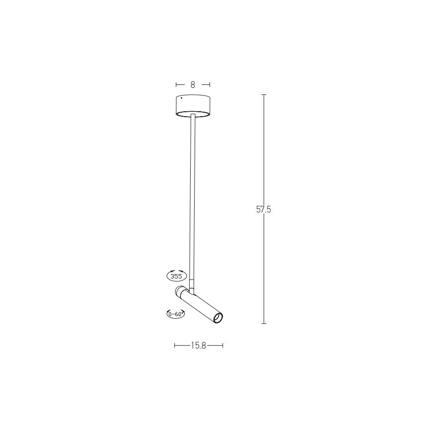 Zambelis 1920 - LED Полилей LED/4,2W/230V бял