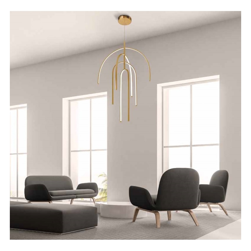 Zambelis 1933 - LED Димируем пендел LED/96W/230V златист