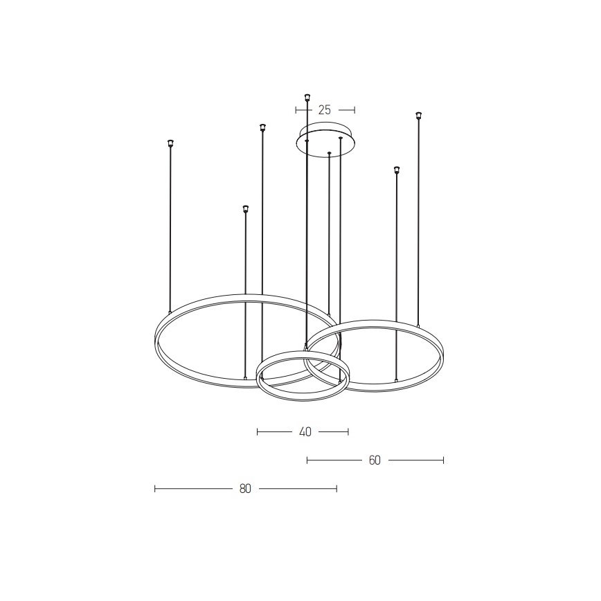 Zambelis 1956 - LED Пендел LED/136W/230V златист