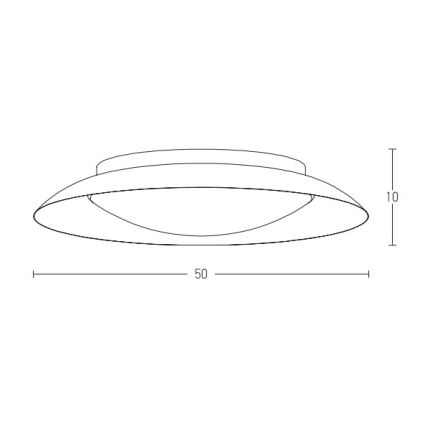 Zambelis 1962 - LED Плафониера LED/28W/230V Ø 50 cm златист