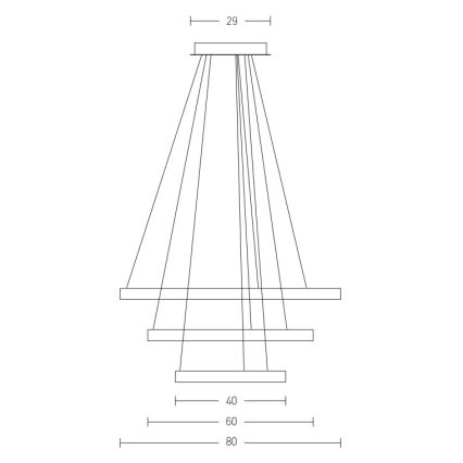 Zambelis 2009 - LED Димируем пендел LED/112W/230V златист