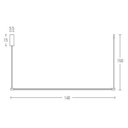 Zambelis 20119 - LED Пендел LED/20W/230V черен