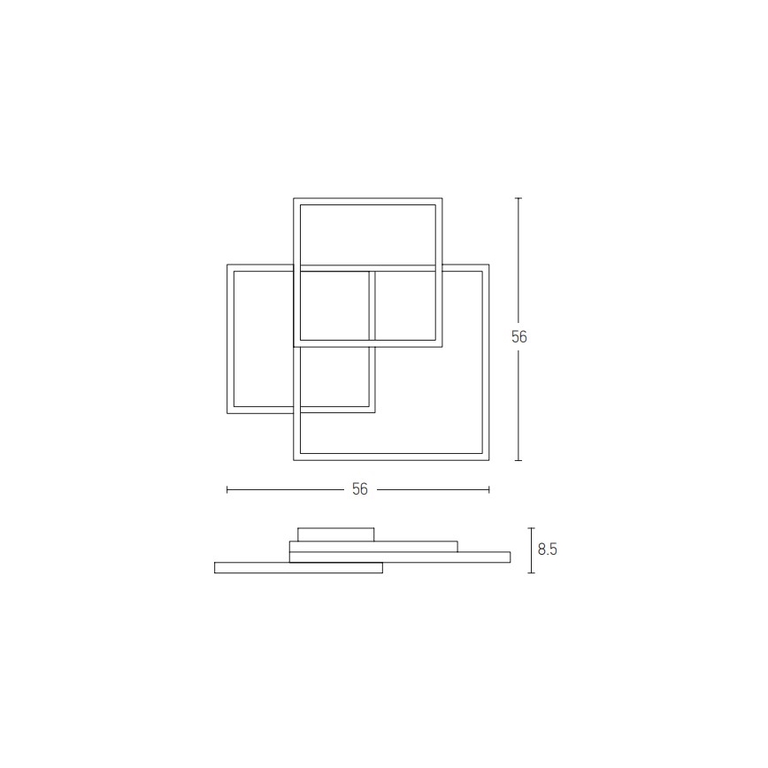 Zambelis 2023 - LED Димируем полилей за повърхностен монтаж LED/42W/230V черен