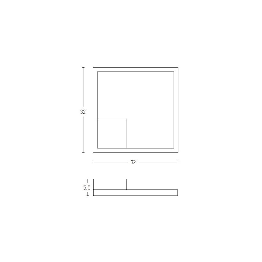 Zambelis 2029 - LED Димируем полилей за повърхностен монтаж LED/12W/230V черен