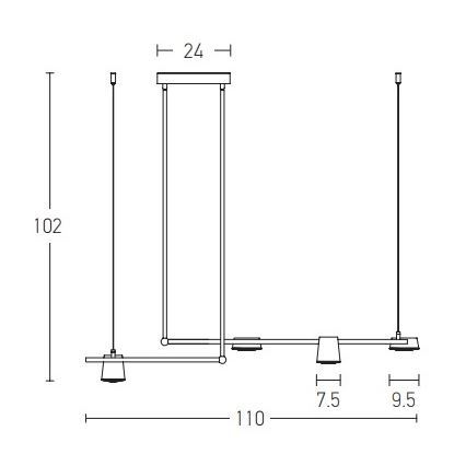 Zambelis 2035 - LED Полилей LED/28W/230V