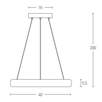 Zambelis 2046 - LED Димируем пендел LED/30W/230V Ø 40 см златист