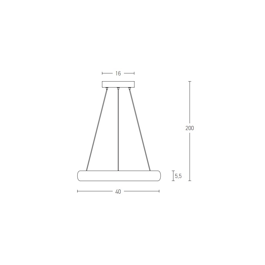 Zambelis 2046 - LED Димируем пендел LED/30W/230V Ø 40 см златист