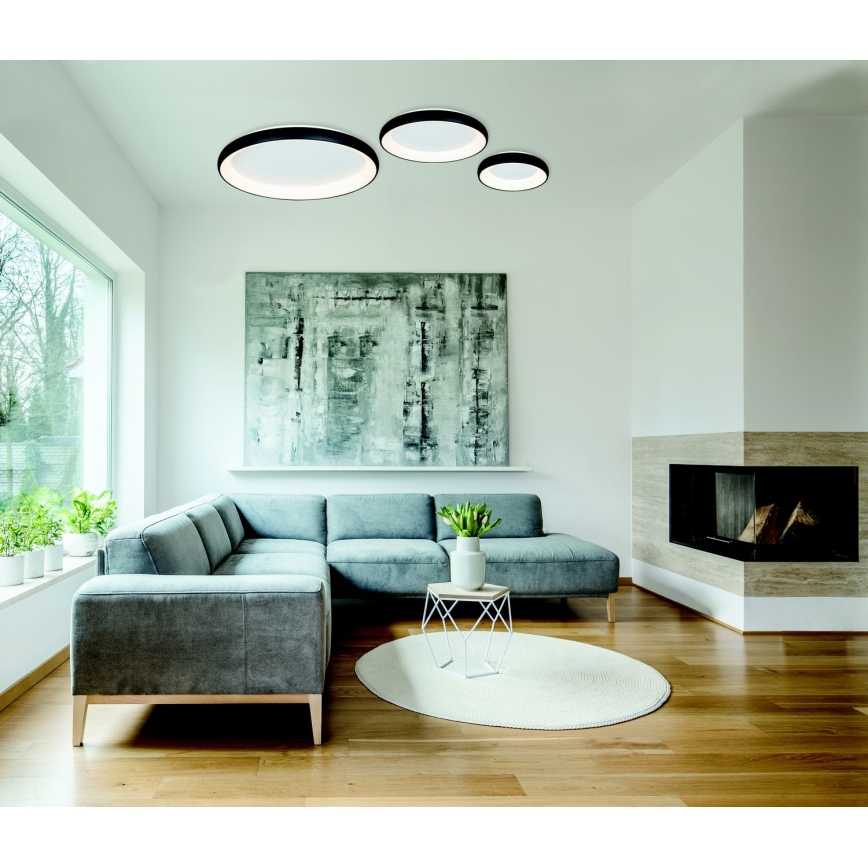 Zambelis 2048 - LED Димируем плафон LED/50W/230V Ø 60 см черен