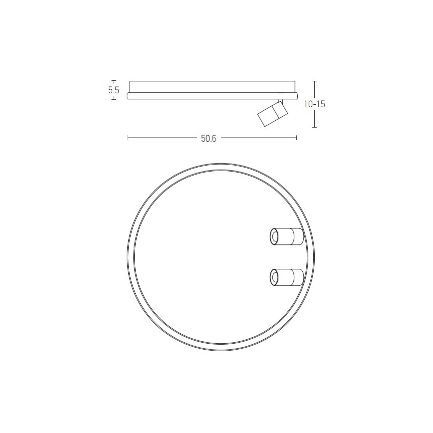 Zambelis 22014 - LED Димируем плафон LED/71W/230V черен