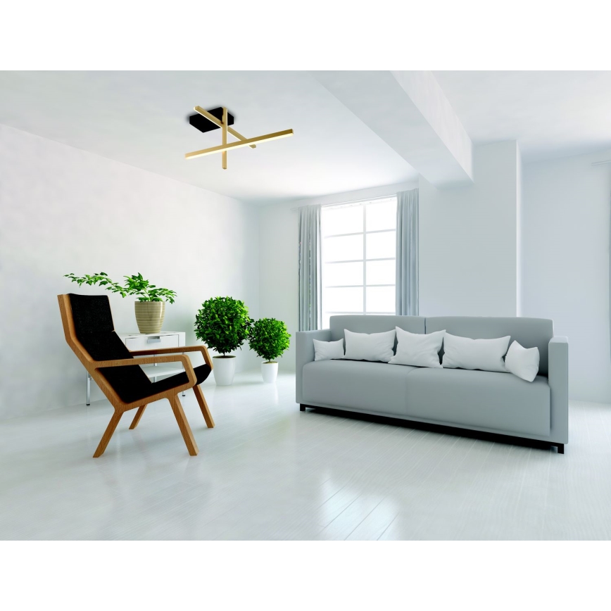 Zambelis 22024 - LED Димируем полилей за повърхностен монтаж LED/25W/230V златист