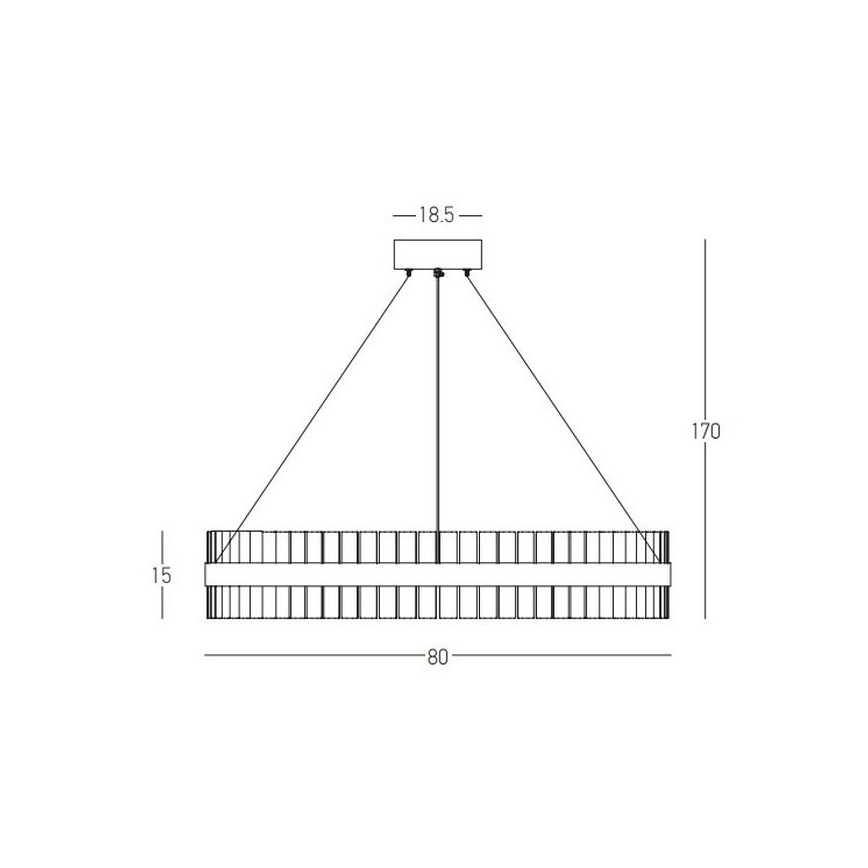 Zambelis 22040 - LED Димируем пендел LED/68W/230V златист