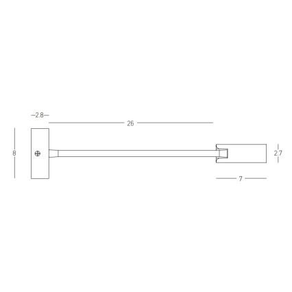 Zambelis 22049 - LED Аплик LED/3W/230V CRI90 черен