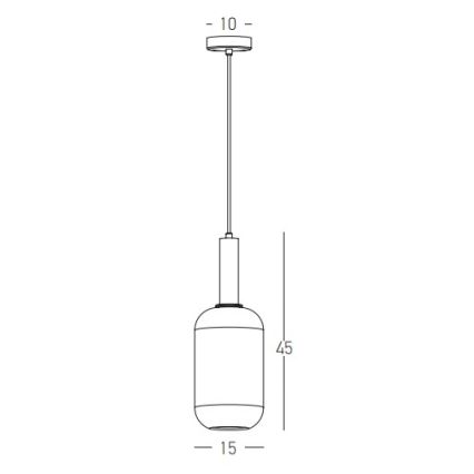 Zambelis 22070 - Пендел 1xE27/40W/230V Ø 15 см златист