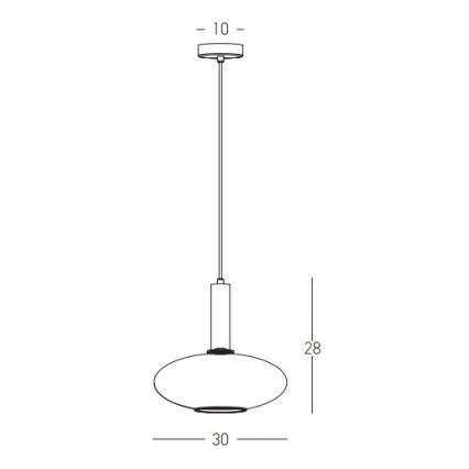 Zambelis 22072 - Пендел 1xE27/40W/230V Ø 30 см златист