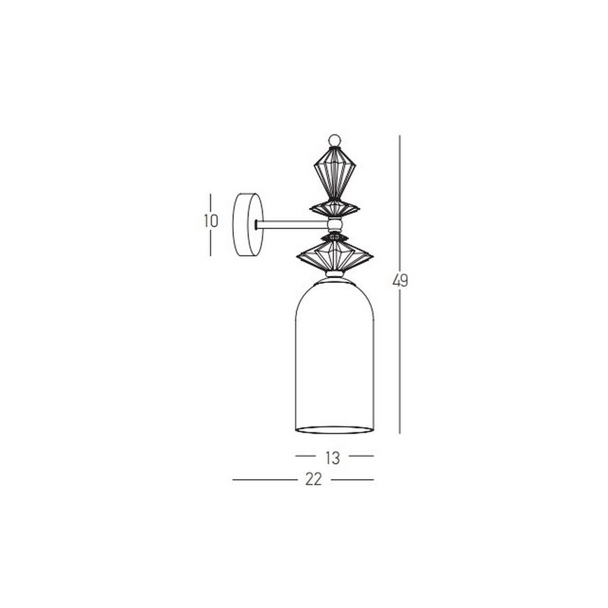 Zambelis 22080 - Аплик 1xE27/40W/230V